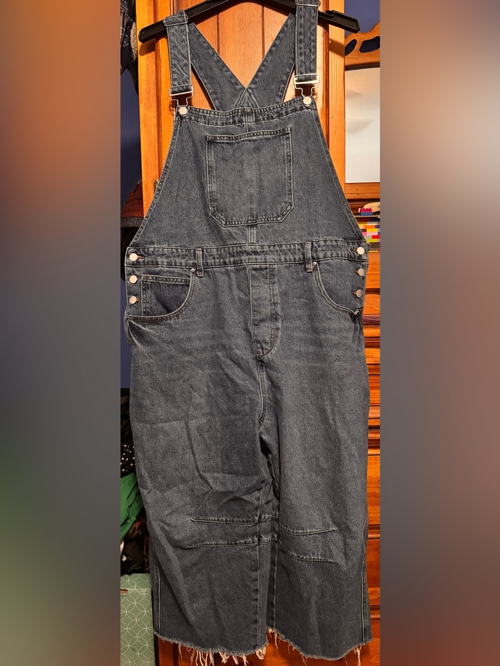 Cider Women’s Denim Overalls - Dark Blue